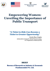 Empowering Women: Unveiling the Importance of Public Transport